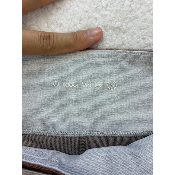 Outdoor Voices Colorblock 7/8‎ Leggings Women’s Medium Brown Gray Red Stretch - Picture 7 of 9